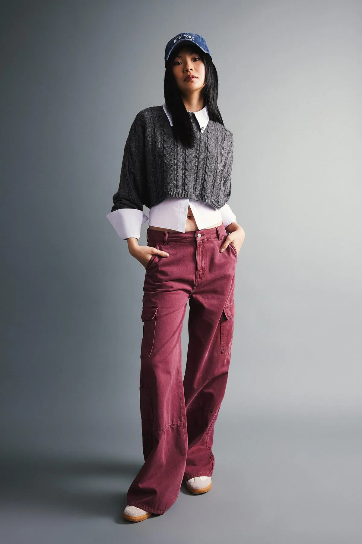DeFacto  Coole Cargo-Gabardine-Hose mit weitem Bein