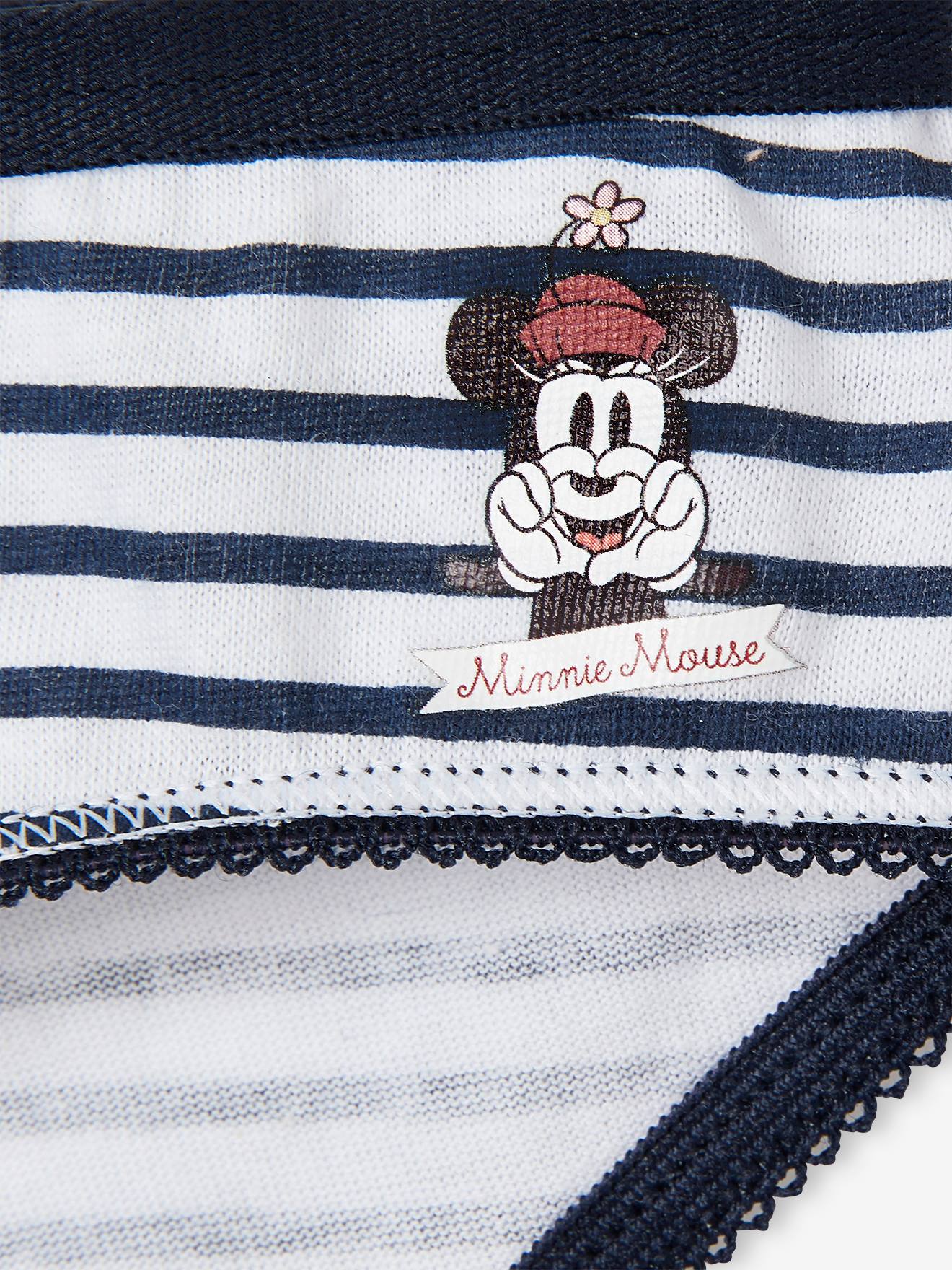 Lot de 7 culottes fille DS® Minnie rayé marine