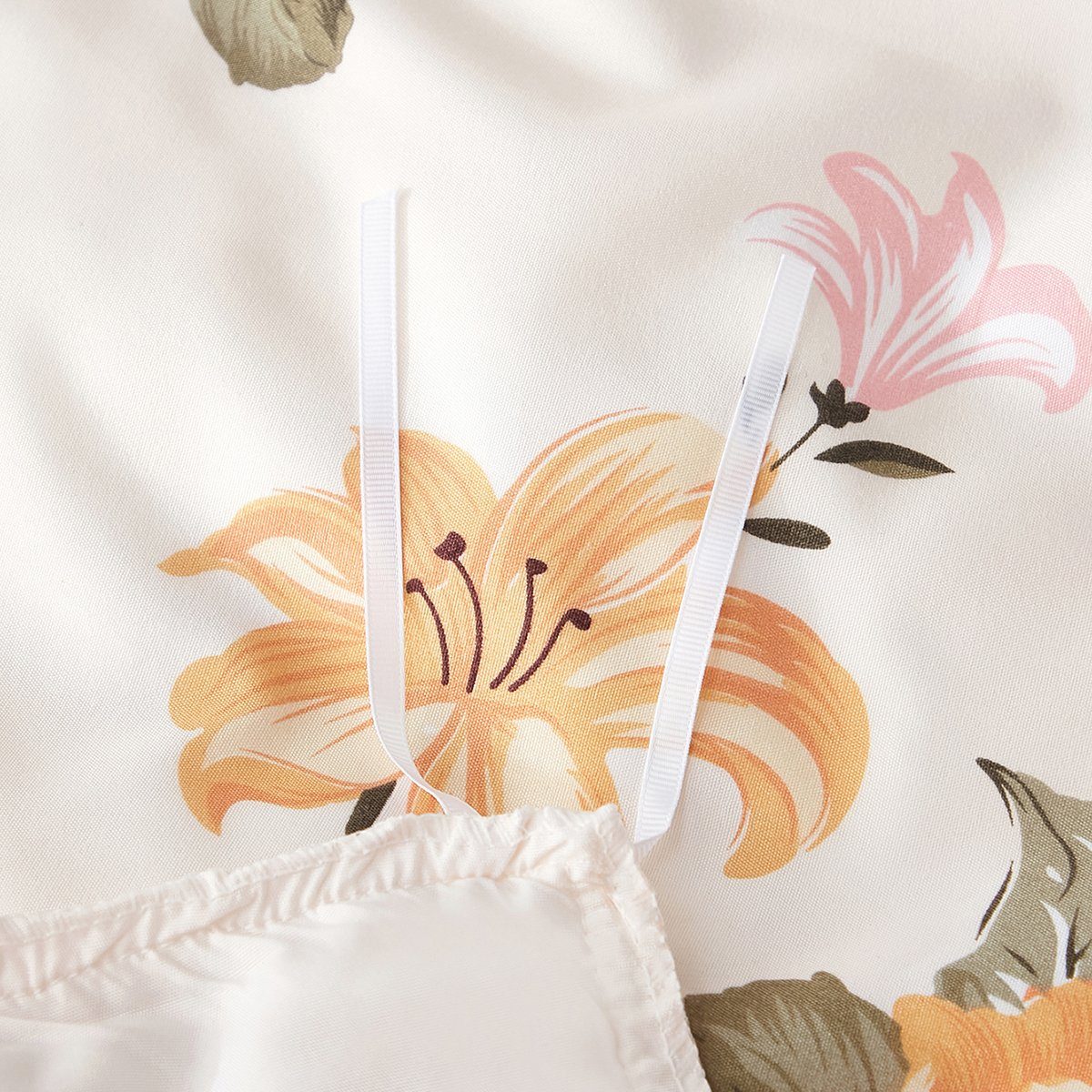 Bettwäsche, HOMEIDEAS, Polyester, 2 teilig, Blume-Bettbezug-Set, Kissenbezug 50×75cm