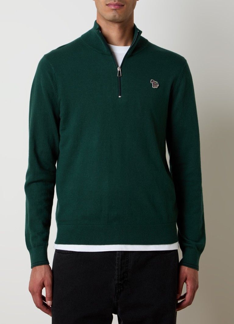 Pull PS Paul Smith en maille fine de laine mélangée avec demi-zip