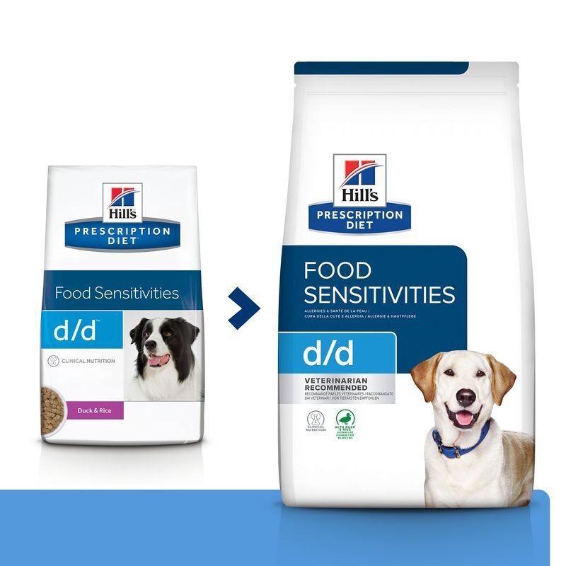 Hill's Hypoallergenes Hundefutter Hill's Prescription Diet Food Sensitivities d/d Ente und Reis 2x12 kg
