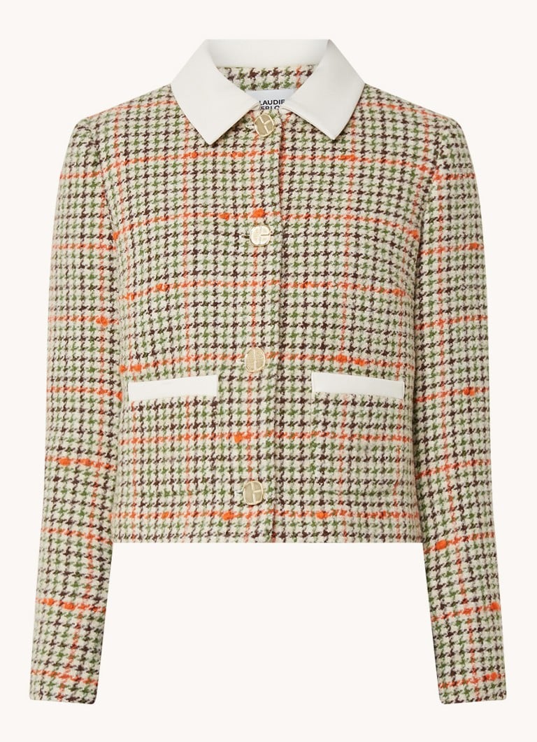 Claudie Pierlot  Valleebis jack in wolblend met steekzakken