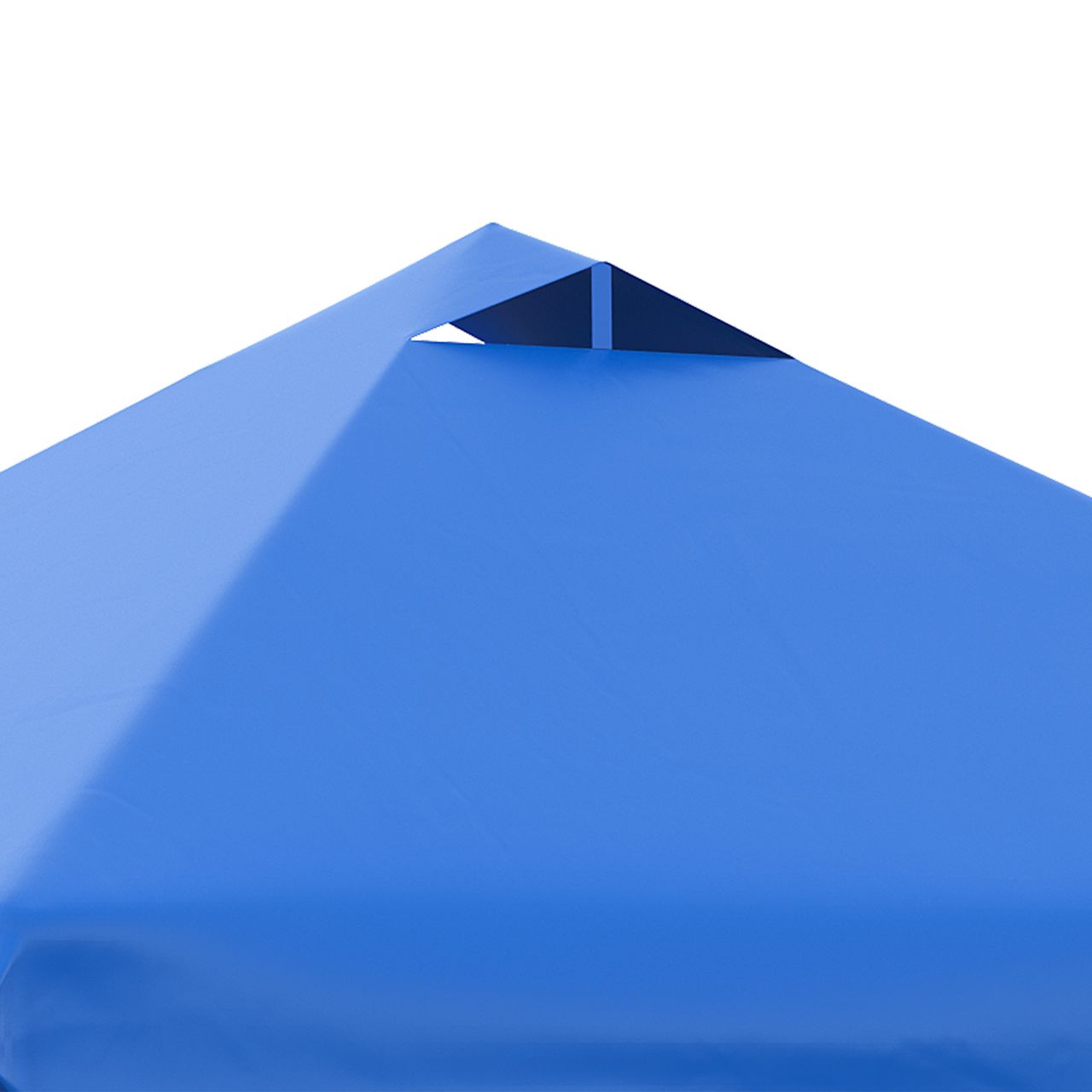 Outsunny Pavillon 3x3m Faltpavillon 4 Seitenwände mit Fenster Tür Festzelt Gartenzelt Pop-Up-Pavillon inkl. Heringe Abspannseile Tragetasche Metall Oxford Blau