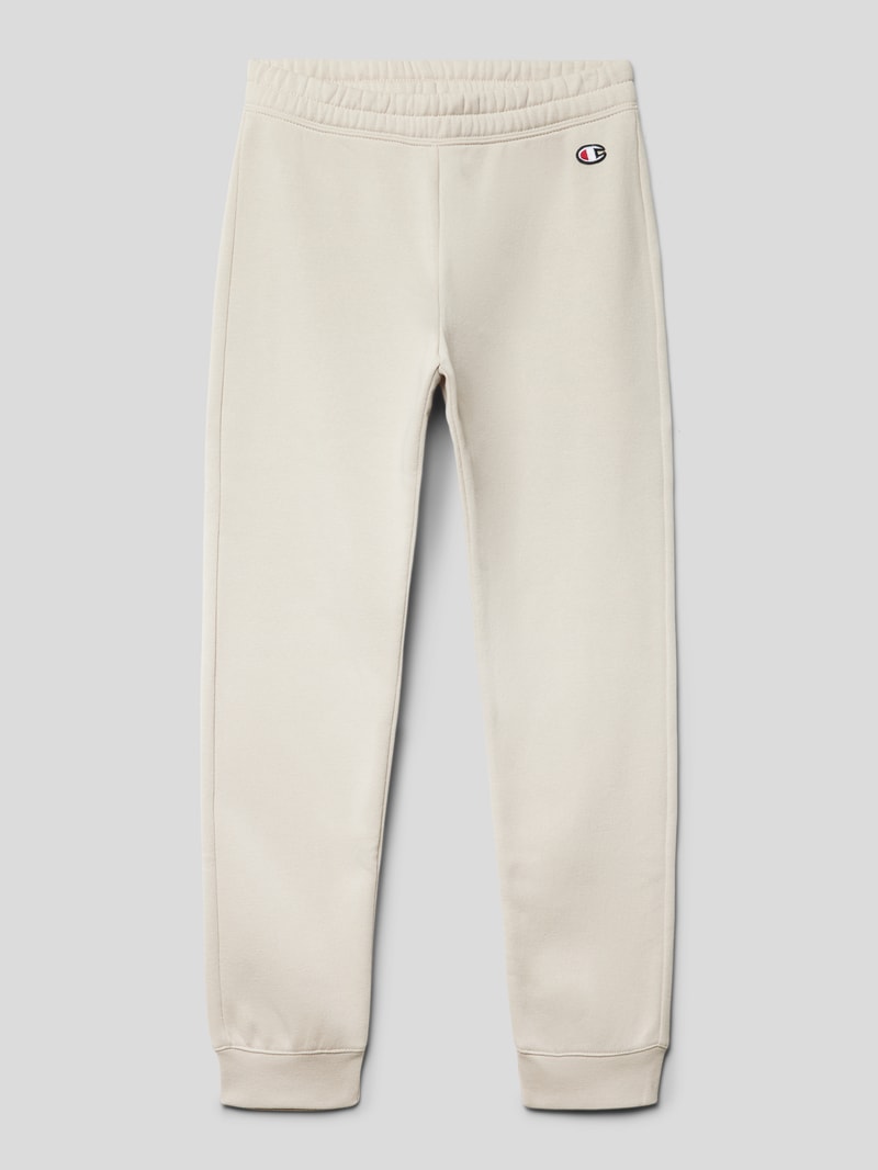 Sweatpants mit Label-Details in sand