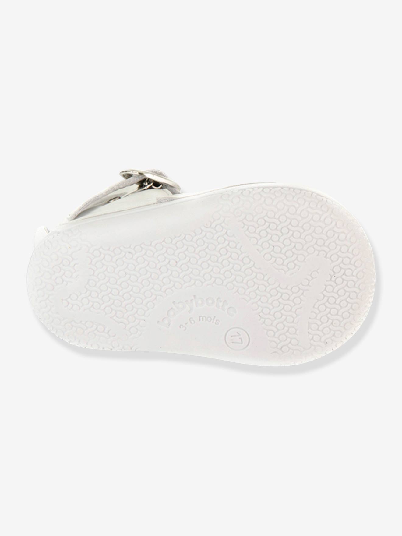 Bottillons salomés cuir bébé fille Zia Babybotte® blanc