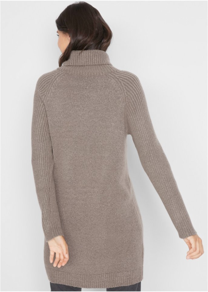 Longpullover mit Rollkragen