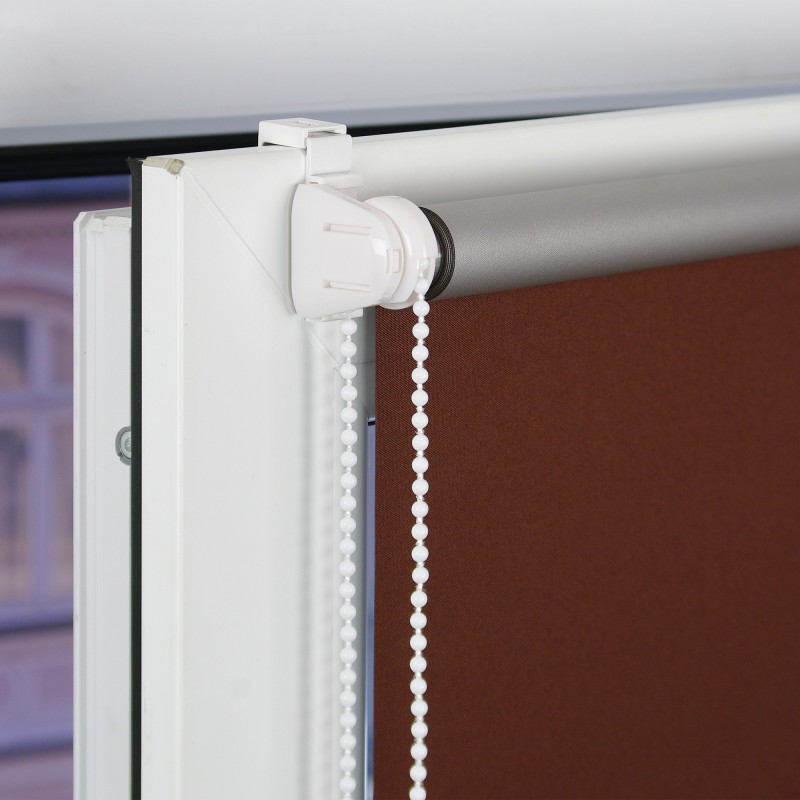 Powertec Bella Casa Klemmfix-Rollo Verdunkelung, ca. 150 x 75 cm, braun