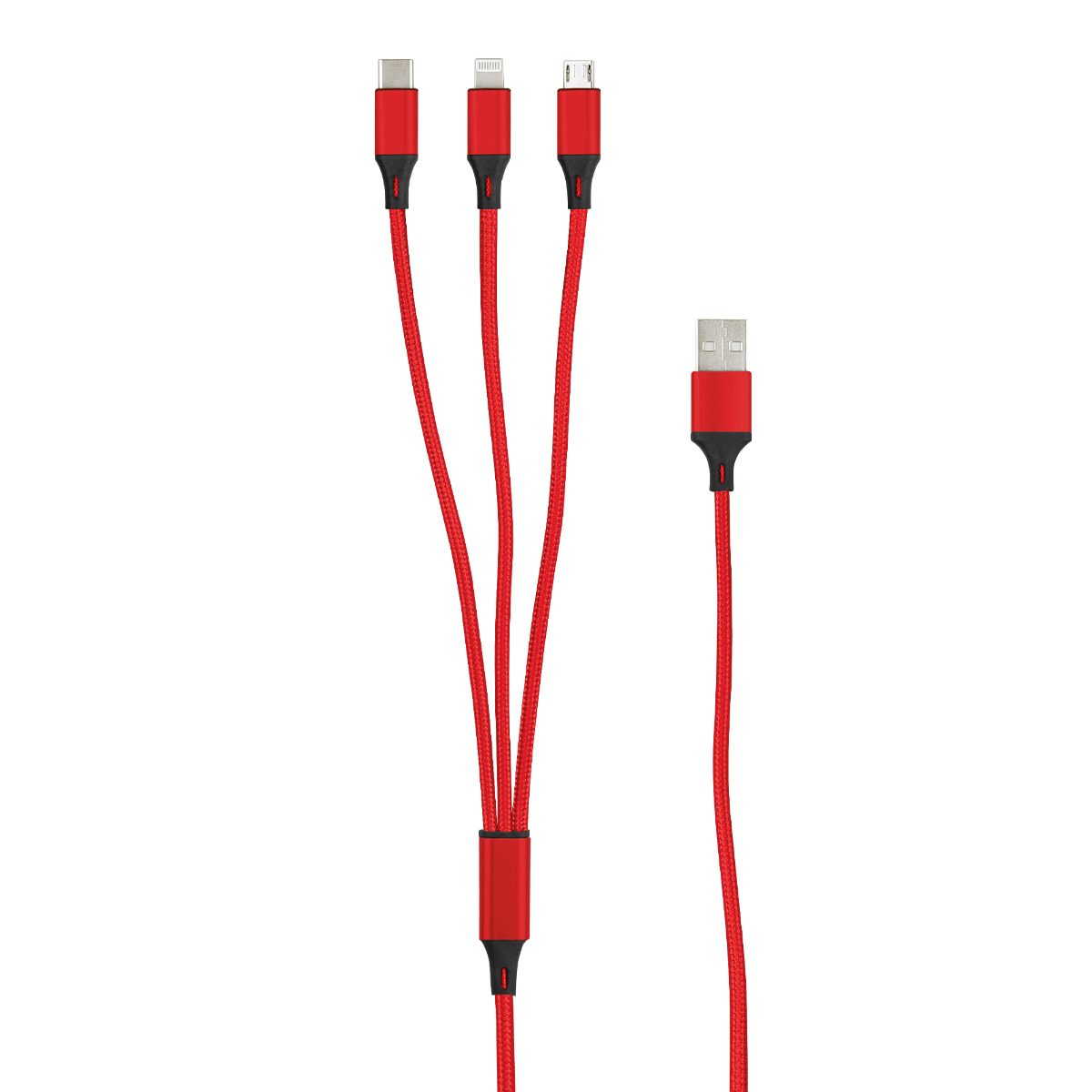 Fontastic 3in1 Essential Ladekabel TypC/8-PIN/Micro USB 1.2M