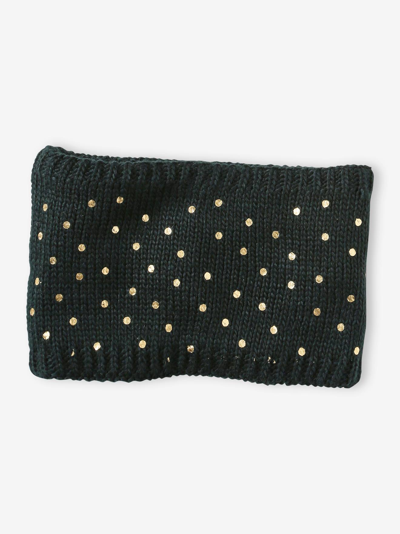 Vertbaudet Mädchen Weihnachts-Geschenkset: Mütze, Rundschal & Fingerhandschuhe - grün