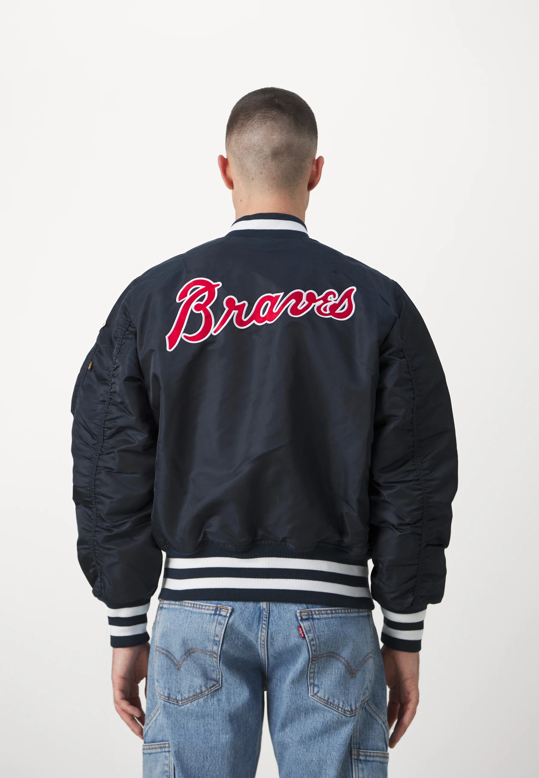 Chaqueta bomber de los Atlanta Braves de la MLB de New Era - Chaqueta de invierno