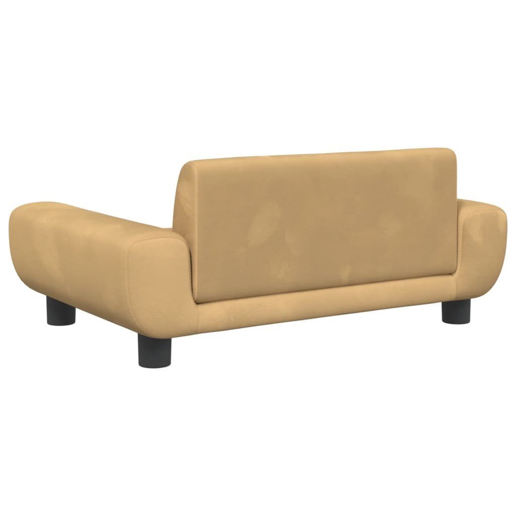 vidaXL Kindersofa Kindersofa Braun 70x45x33 cm Samt Kindercouch Kindermöbel Kinderzimmer