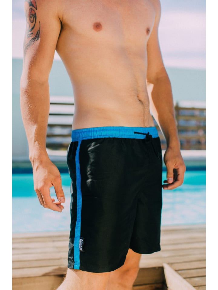 GUGGEN MOUNTAIN Badehose Widder in Schwarz-Blau günstig kaufen