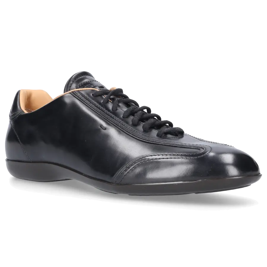 Santoni - Sneaker low AMG Kalbsleder - schwarz