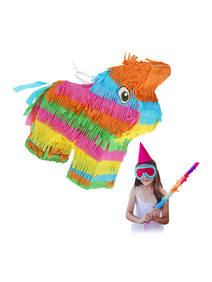 relaxdays Pinata in Bunt - (B)25x (H)27,5 x (T)7 cm günstig kaufen onesize
