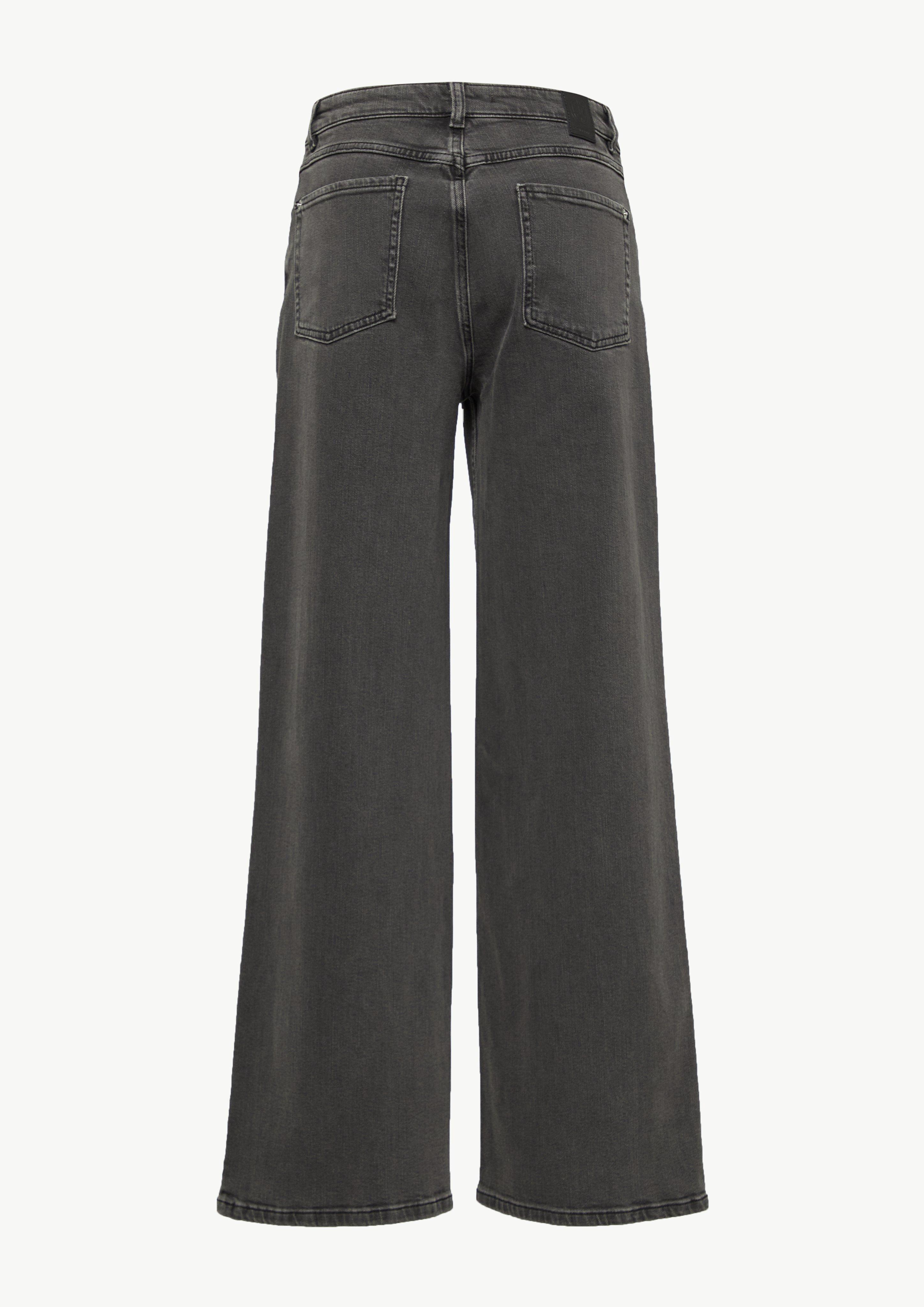 Jeans mit Wide Leg - dunkelgrau