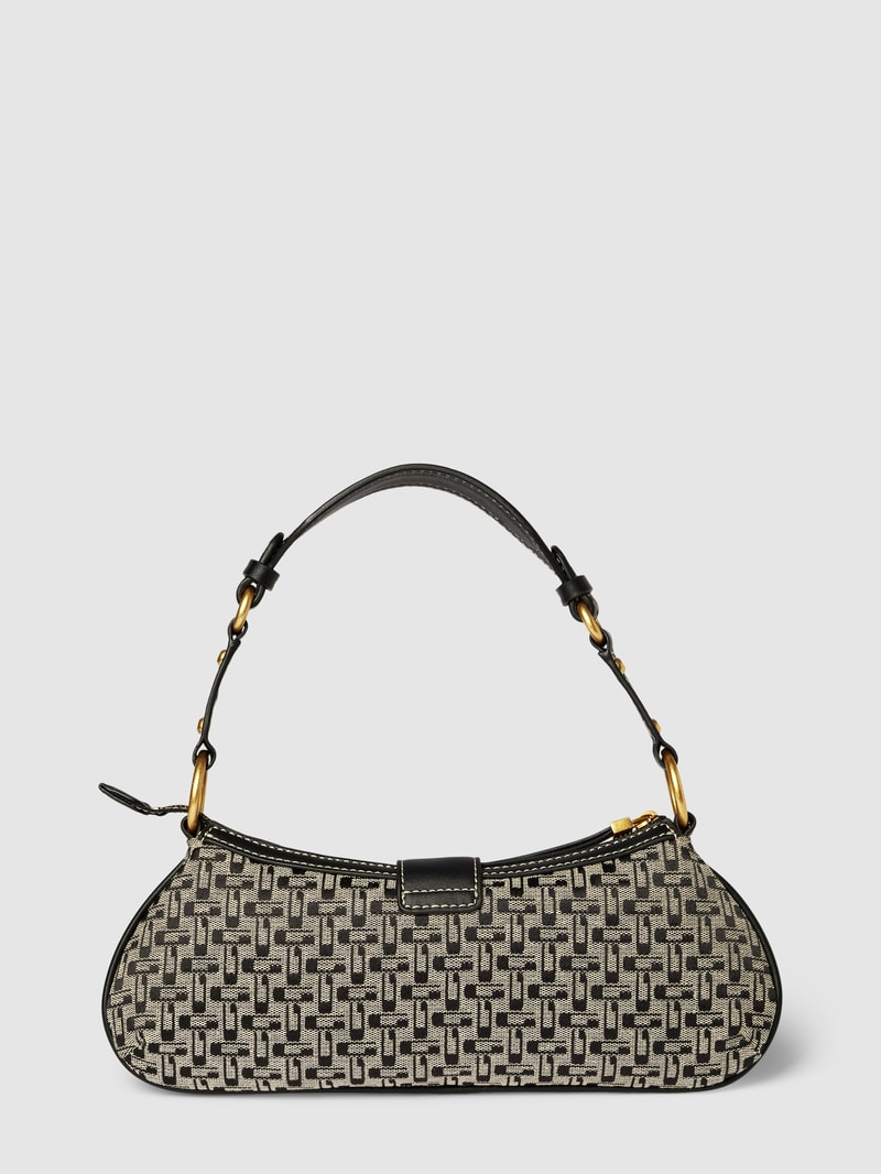 Handtasche mit Allover-Print Modell 'BELLE' in schwarz