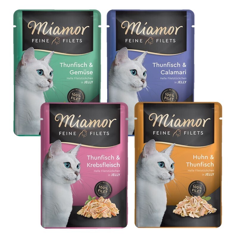Miamor Nassfutter Miamor Feine Filets in Jelly Mixpaket 24x100g