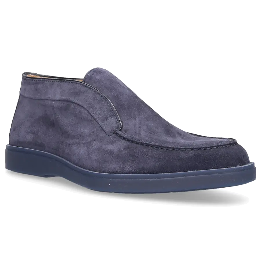 Santoni - Stiefeletten DESERT BOOT Veloursleder - blau