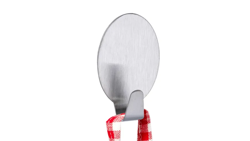 WENKO Maxihaken Edelstahl matt 2er Pack Silber matt