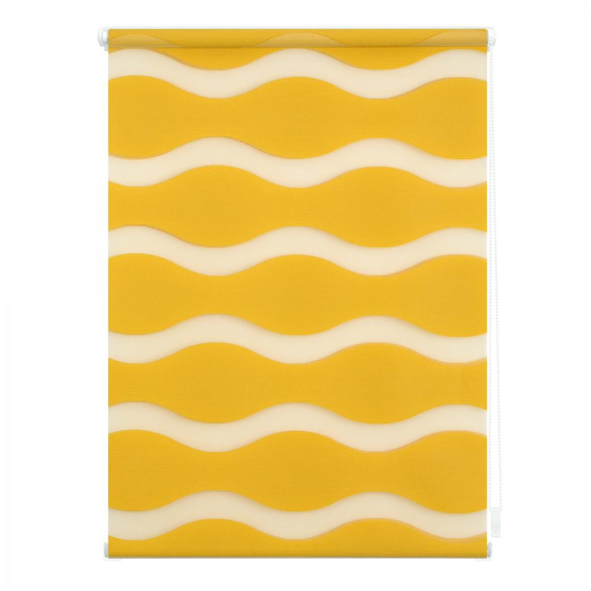 Lichtblick Duo Rollo Welle Klemmfix, ohne Bohren, Senfgelb, 100 cm x 150 cm (B x L)