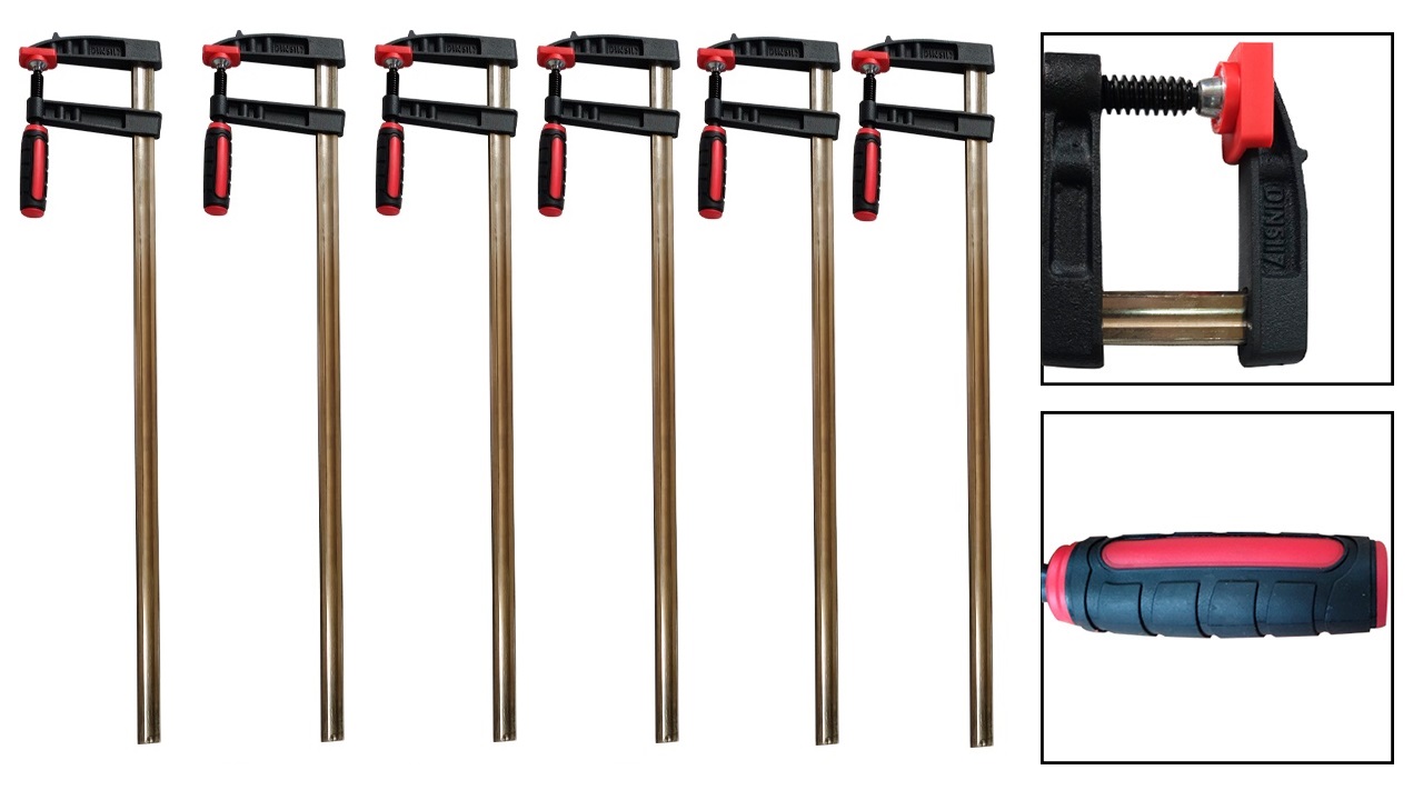 Vago-Tools 6x Profi Schraubzwinge 300x120 Zwinge Leimzwinge Klemmzwinge Temperguß