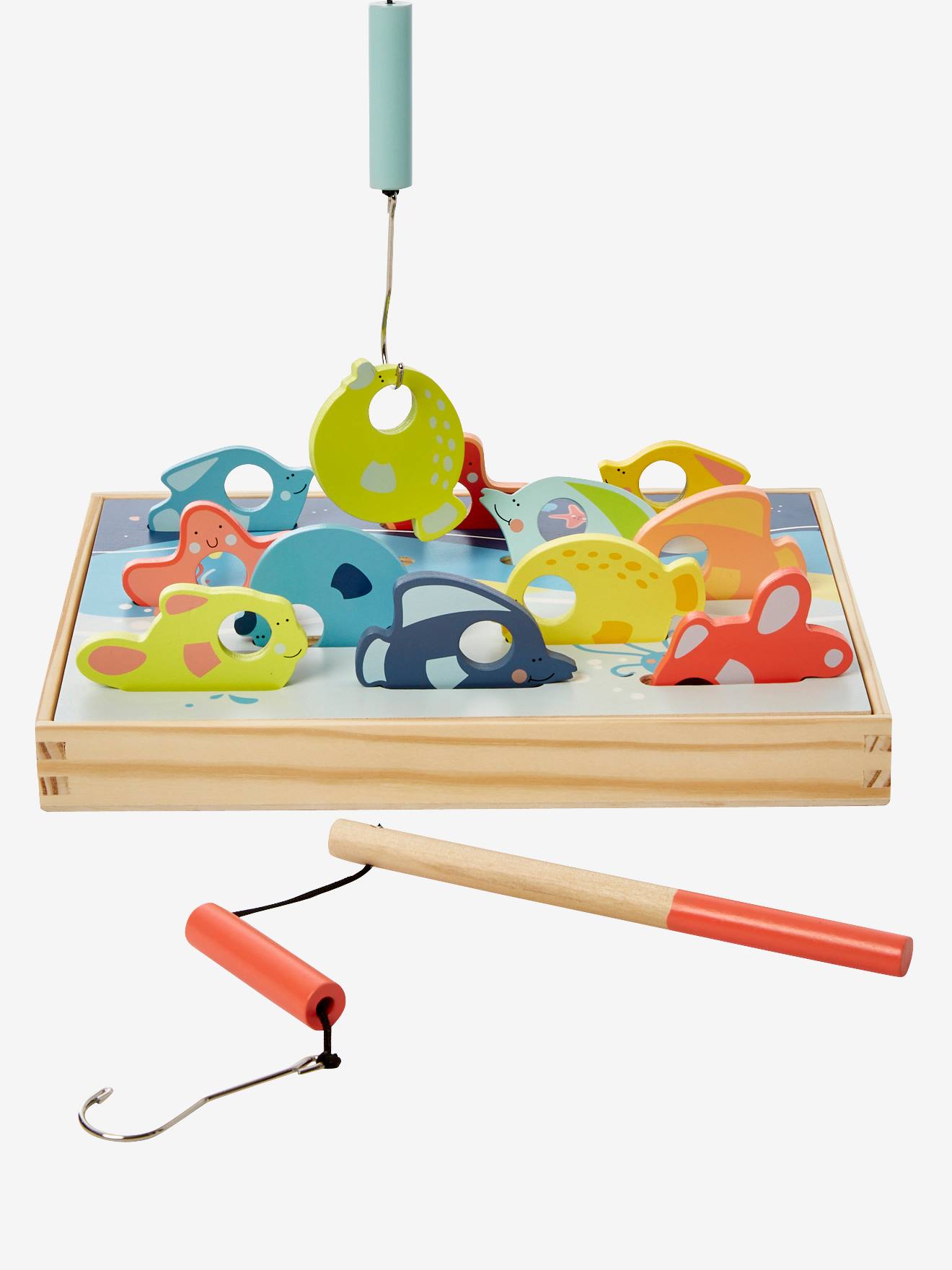 Vertbaudet 3D-Angelspiel für Kinder, Holz FSC - mehrfarbig