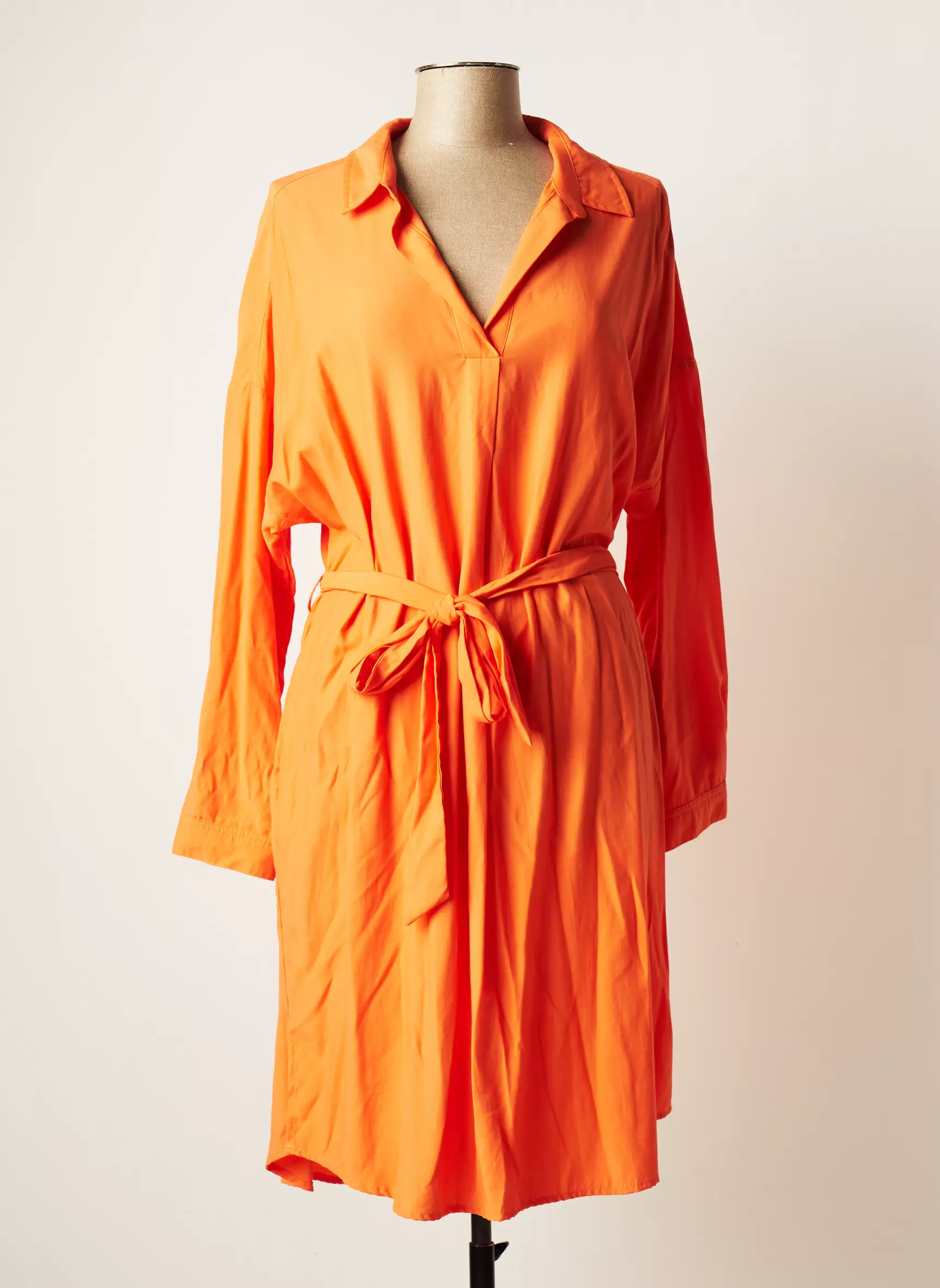 Oui Robes Mi Longues Femme couleur orange