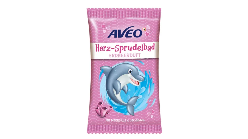 AVEO Kids Herz-Sprudelbad Erdbeerduft 40 g