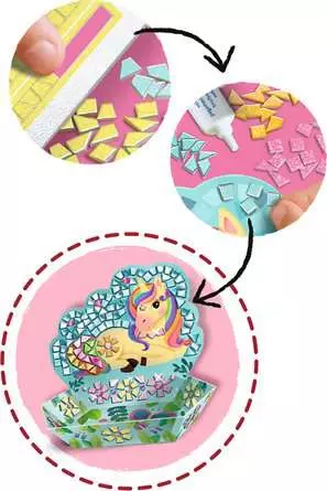 Mosaik Einhorn - Bastelset für Kinder ab 7 Jahren