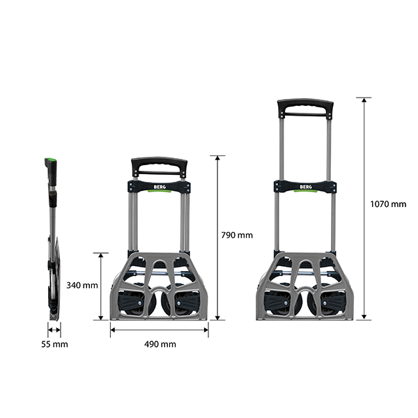 BERG BFT 120 - TRANSPORTKARRE, SACKKARRE FALTBAR, 120 KG TRAGLAST