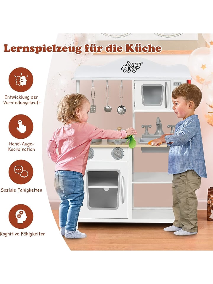 COSTWAY Spielküche in Weiß günstig kaufen 60 x 30 cm