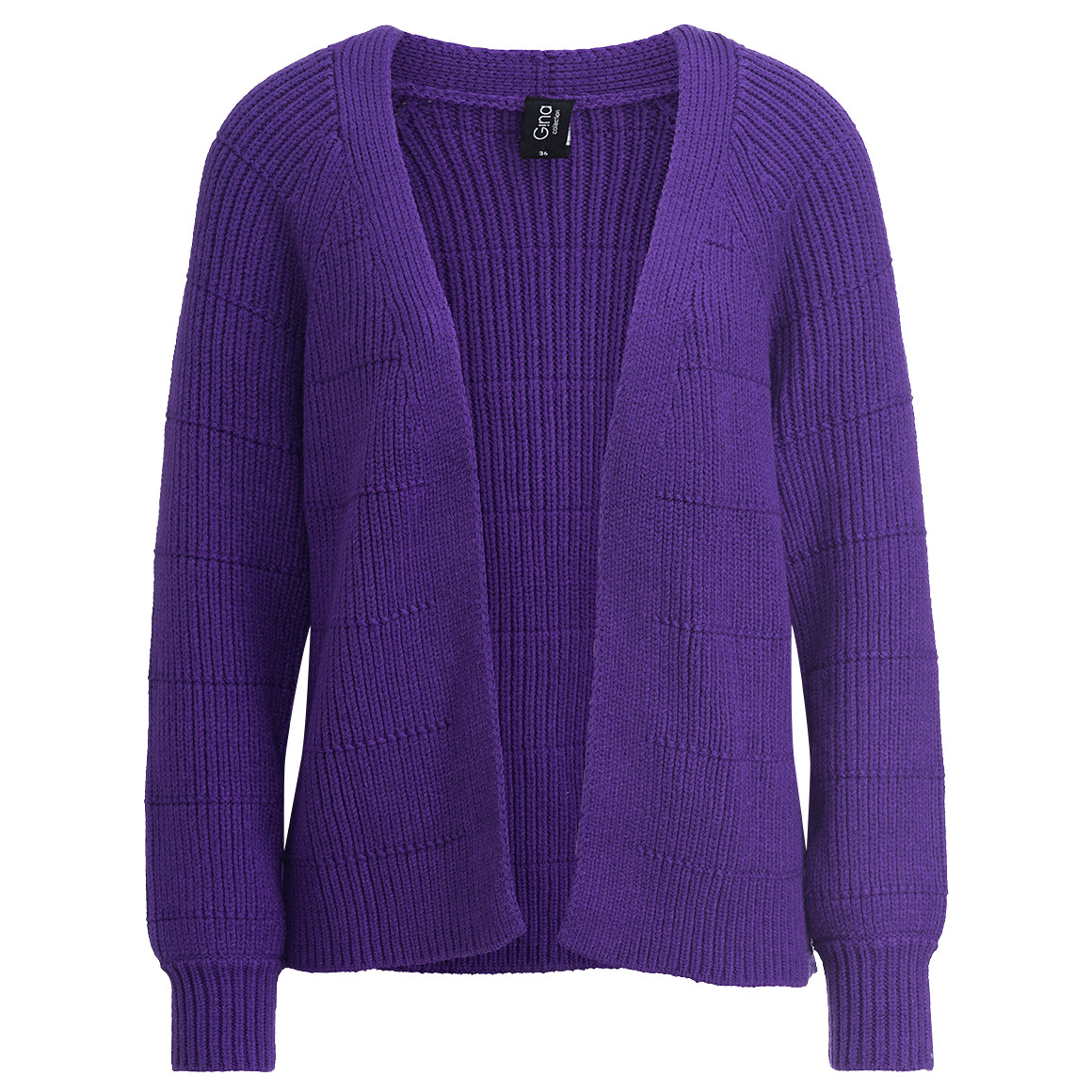 Damen Strickjacke aus Rippstrick