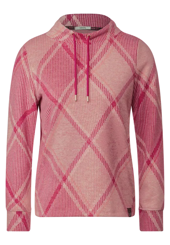 CECIL Langarmshirt Kariert