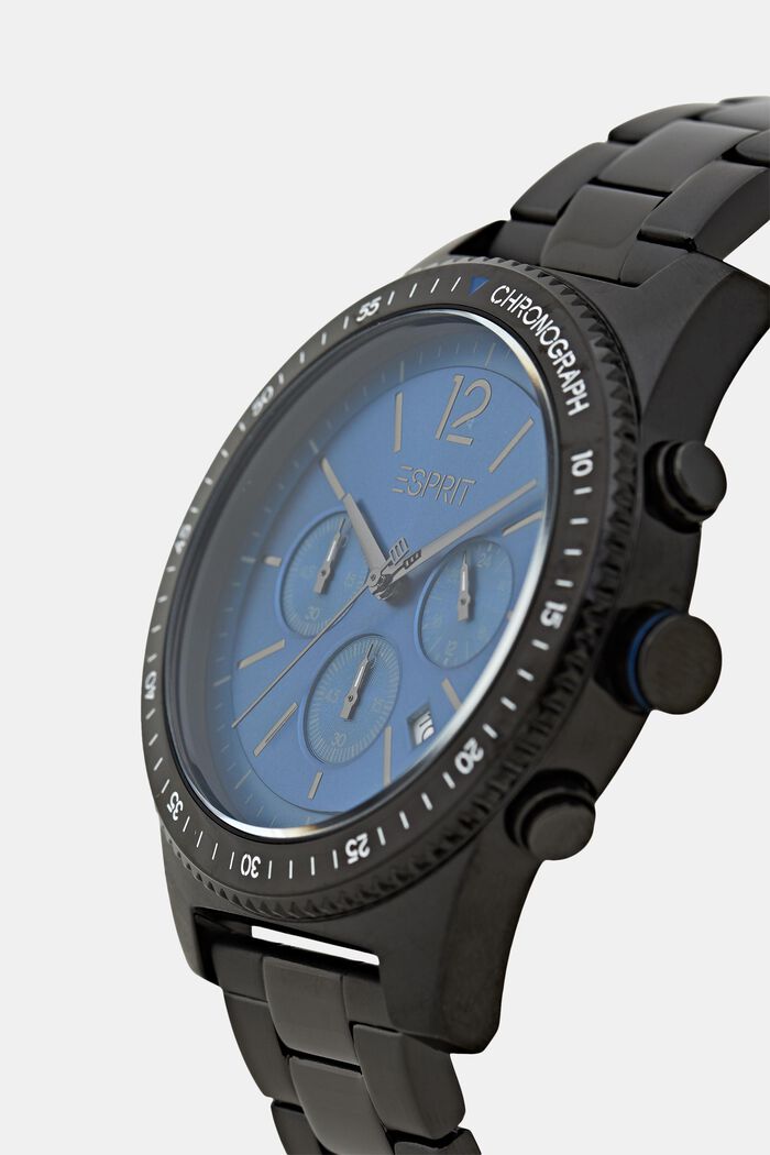 Edelstahl-Chronograph mit Gliederarmband