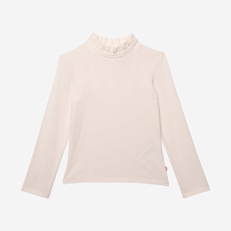 T-shirt fille collerette écru beige Catimini