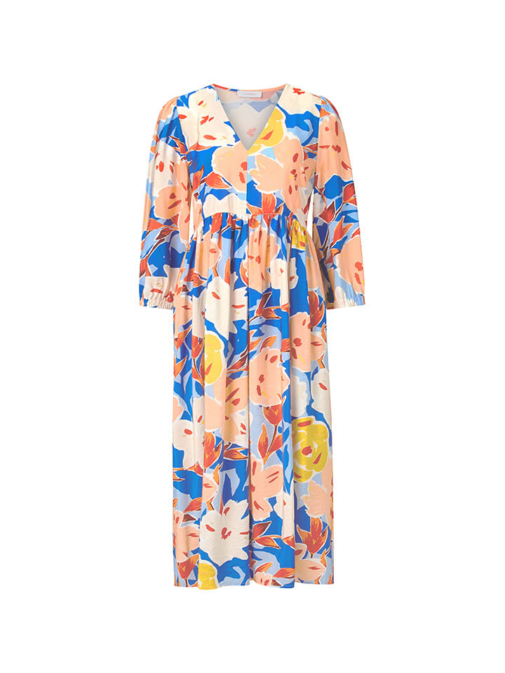 Rich & Royal Kleid in Blau/ Gelb günstig kaufen