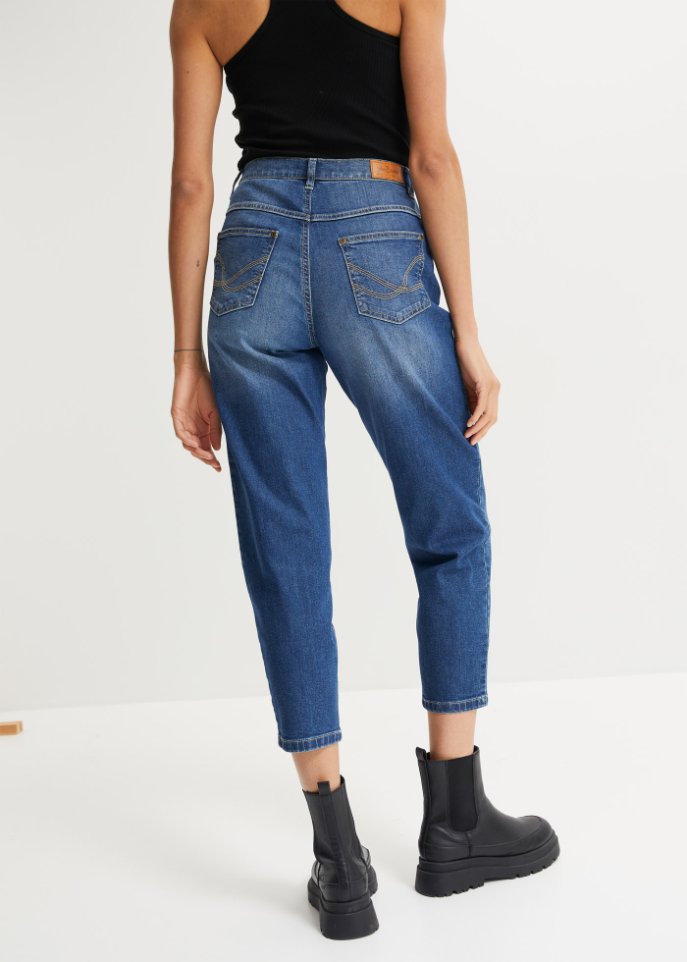 Stretch-Jeans mit Bio-Baumwolle, knöchelfrei