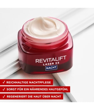 L'Oréal Paris Revitalift Laser X3 Dreifach-Power Anti-Age Nachtpflege Nachtcreme-50 ml