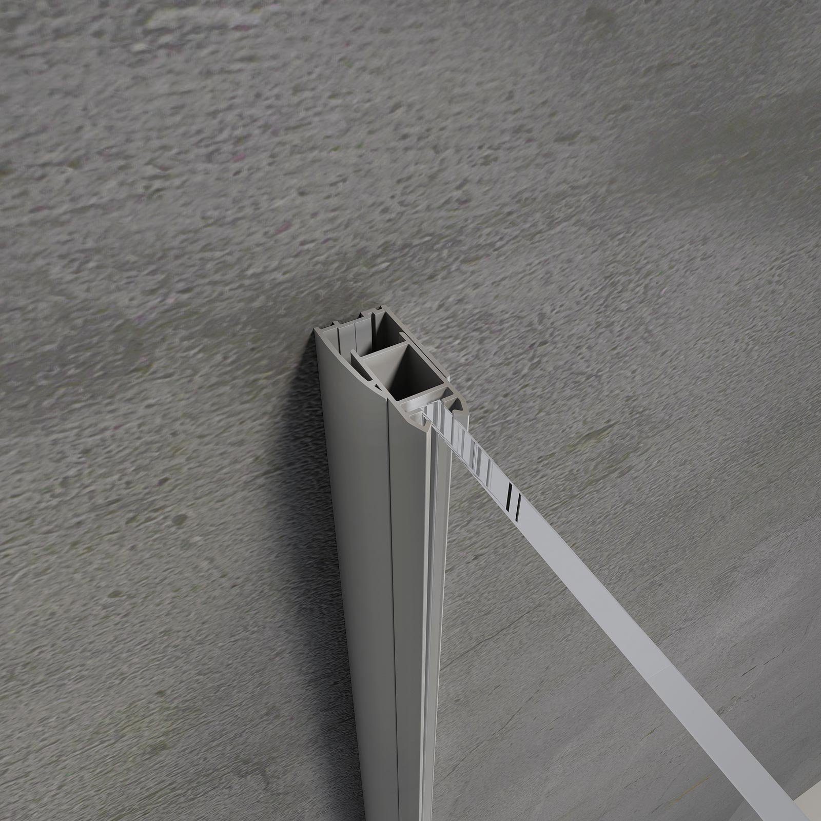 Schulte Badewannenaufsatz Komfort, 5 mm Sicherheitsglas, BxH: 114 x 140 cm, 2-tlg. + Festelement