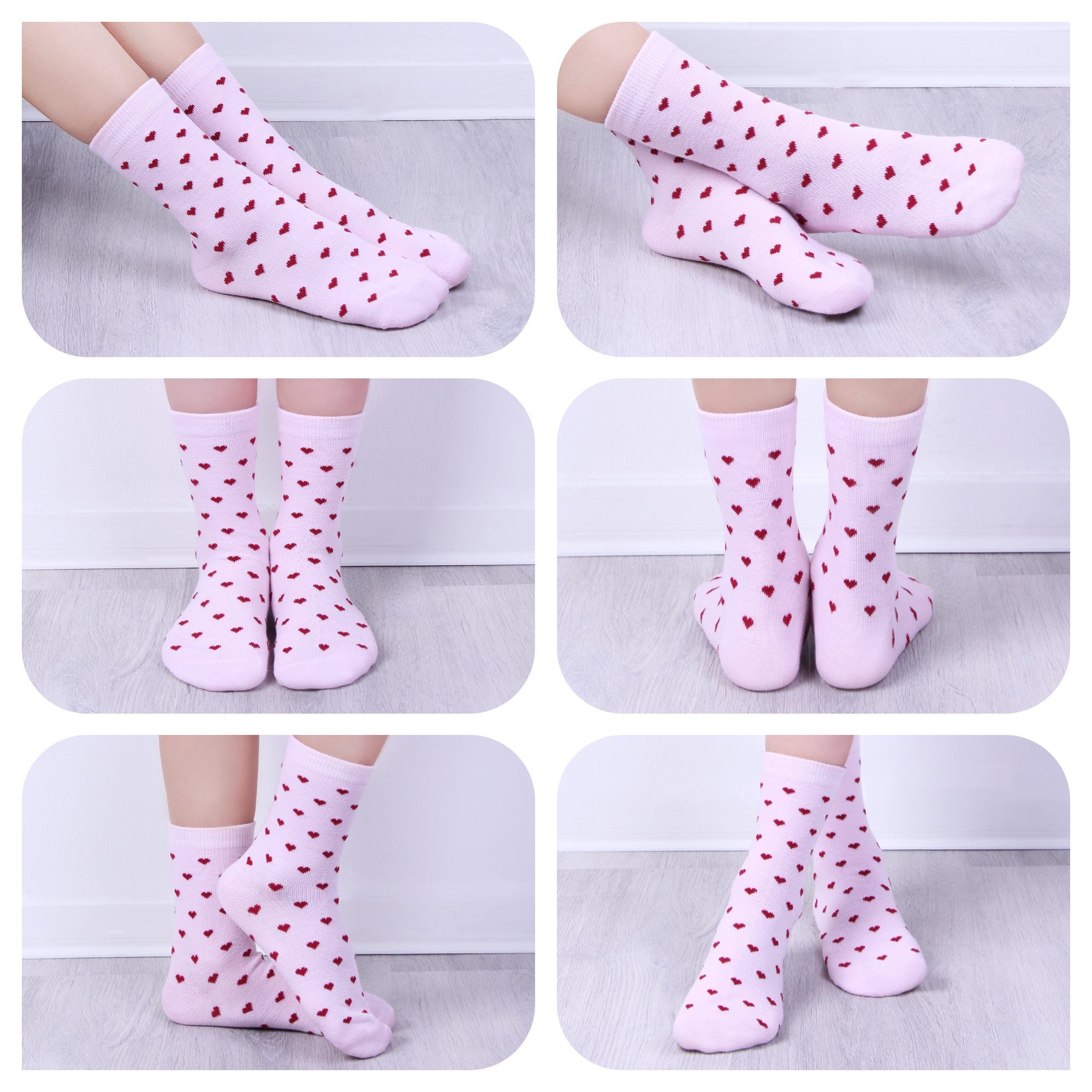 L&K-II Langsocken 2803-2809 (Beutel, 10/12 Paar) Mädchen Socken aus Baumwolle