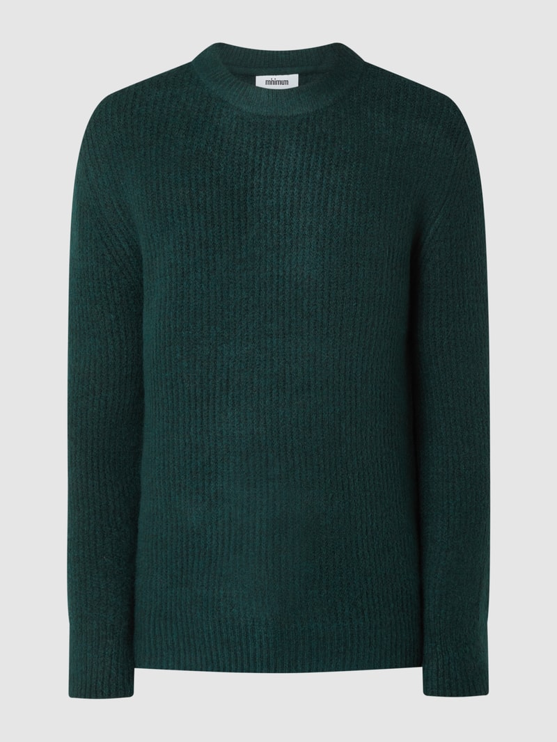 Pullover mit Woll-Anteil Modell 'Unid' in bottle