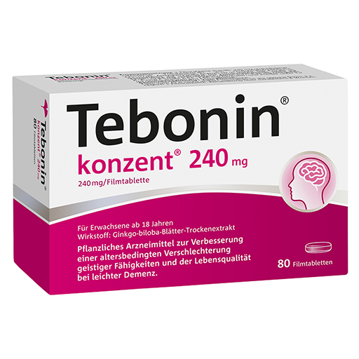 TEBONIN konzent 240 mg Filmtabletten  80 St  Filmtabletten
