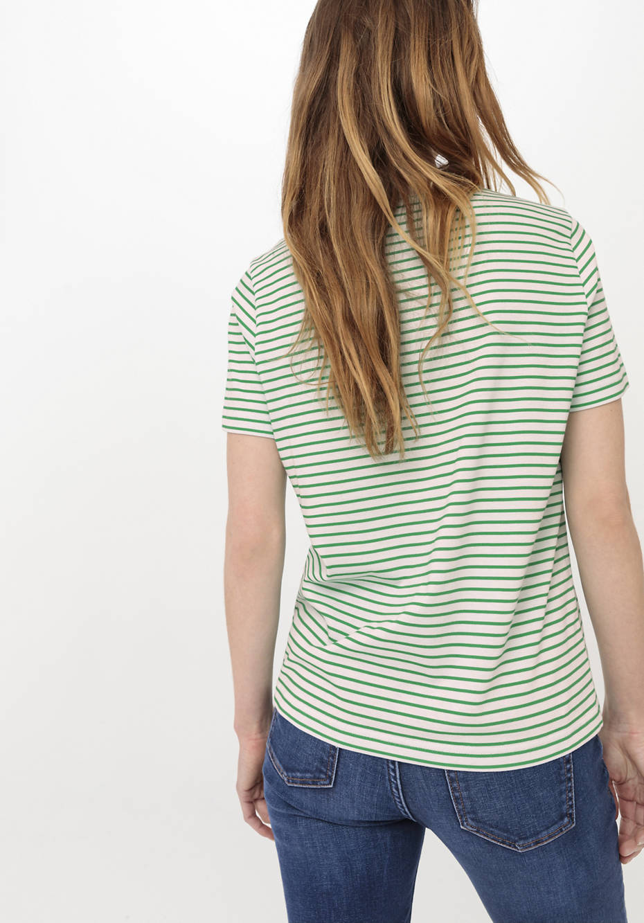 Kurzarm-Ringelshirt aus reiner Bio-Baumwolle