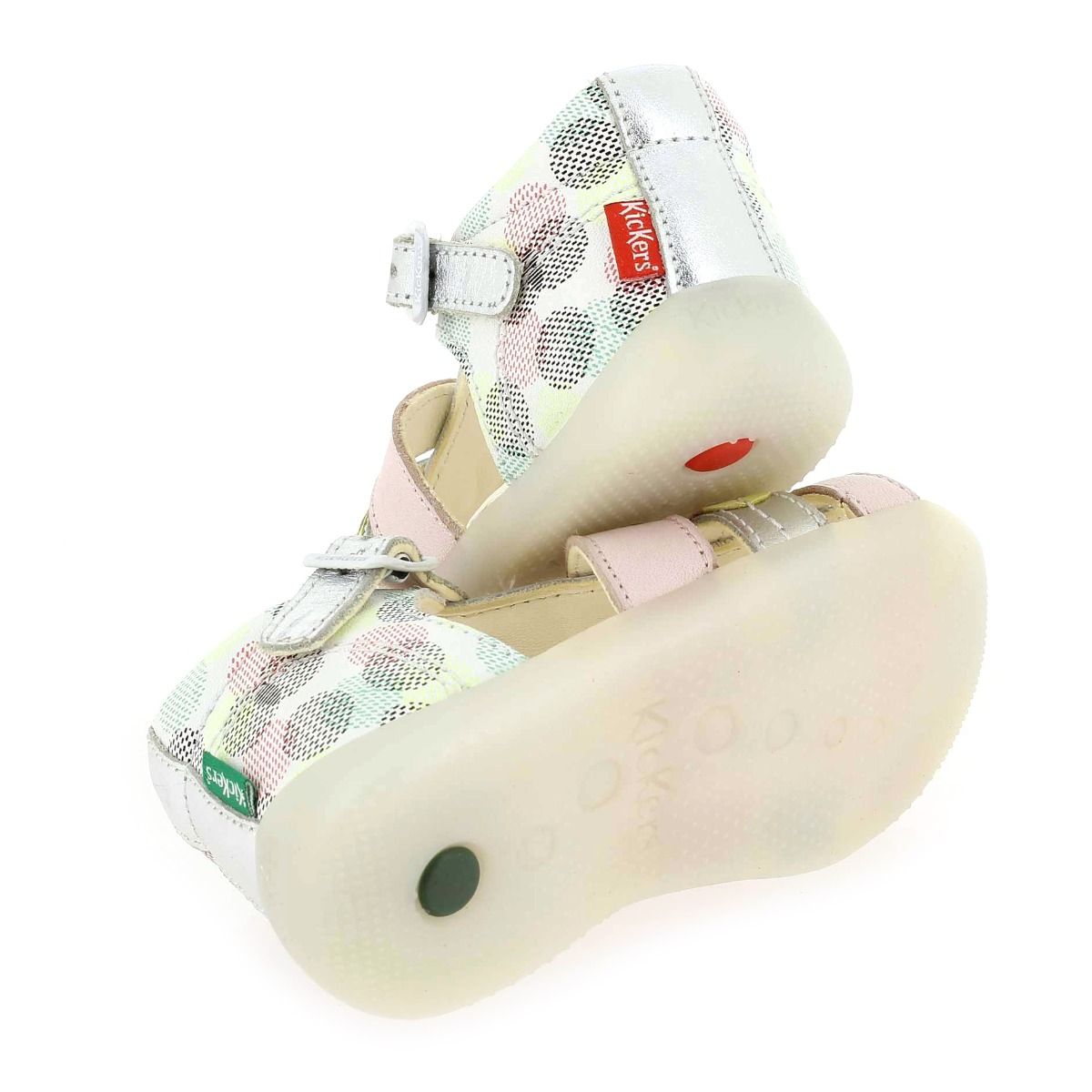 Kickers  BIGFLY-2 POIS - Blanc multi