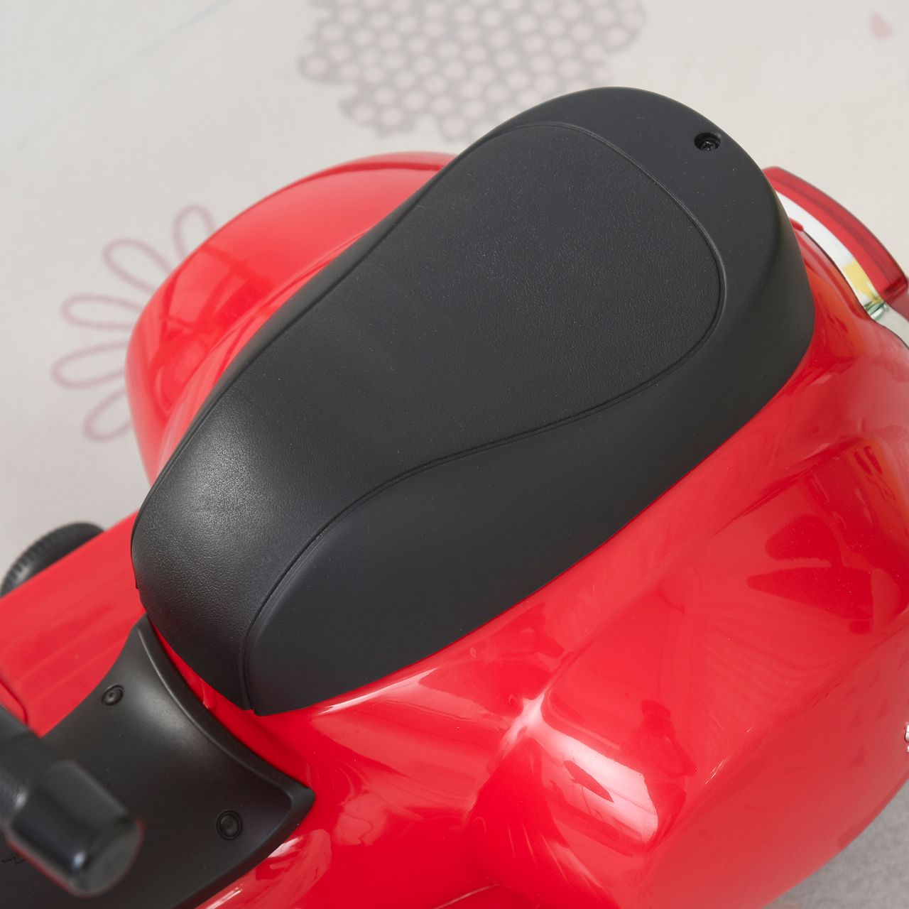 HOMCOM VESPA Elektromotorrad Kindermotorrad Elektrofahrzeug 18-36 Monate 3 km/h LED-Licht Sound PP-kunststoff Metall Rot 66,5 x 38 x 52 cm