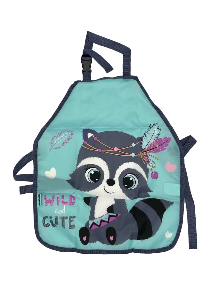 Yuhu.kids Malschürze Waschbär in Türkis günstig kaufen onesize