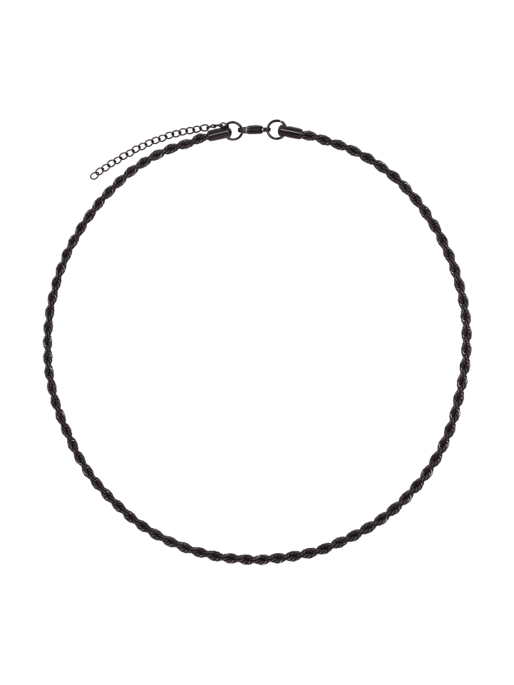 Steel_Art Kordelkette Herren Theo schwarz farben in schwarz günstig kaufen onesize