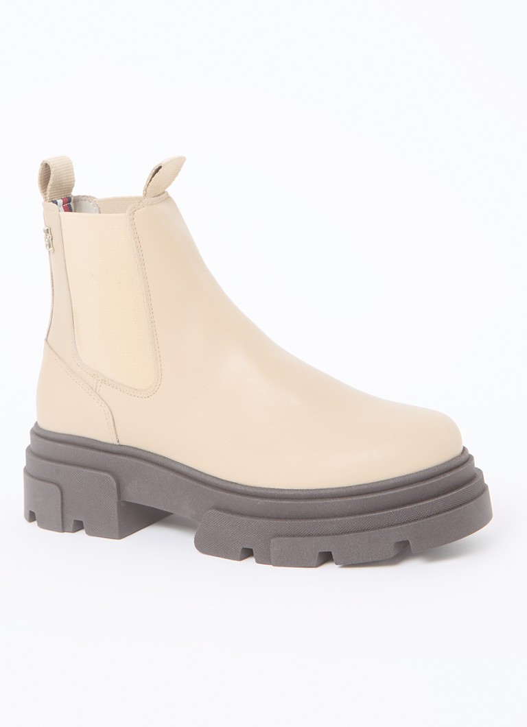 Ghete Chelsea din piele Tommy Hilfiger Combat