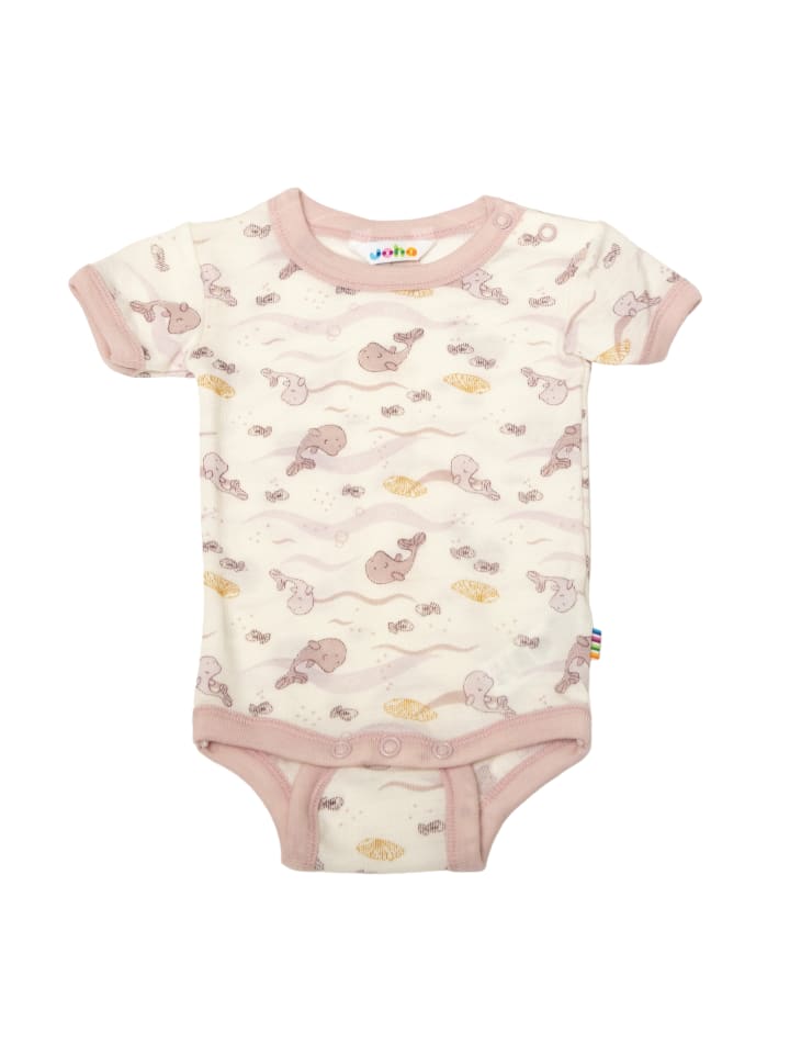 Joha Kurzarmbody aus Merinowolle in rosa günstig kaufen
