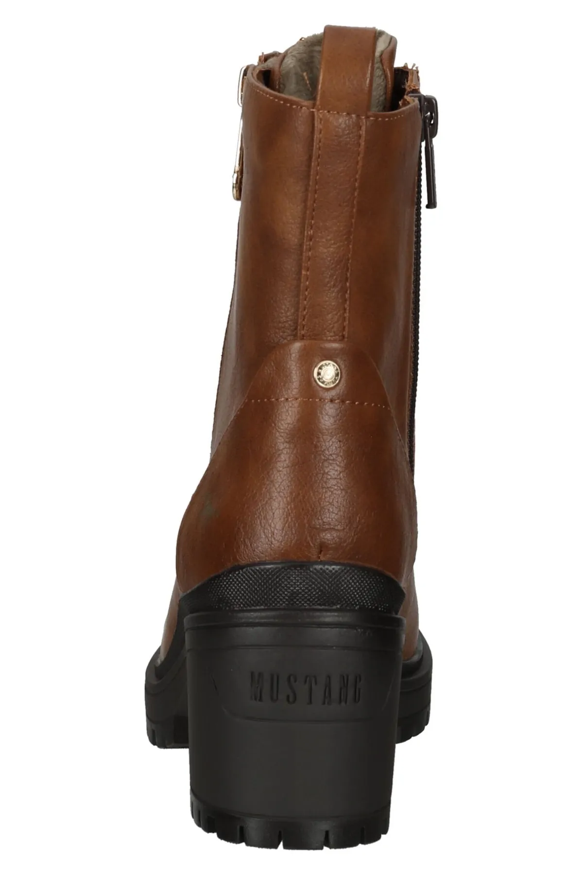 Mustang  Stiefelette - Braun - Blockabsatz